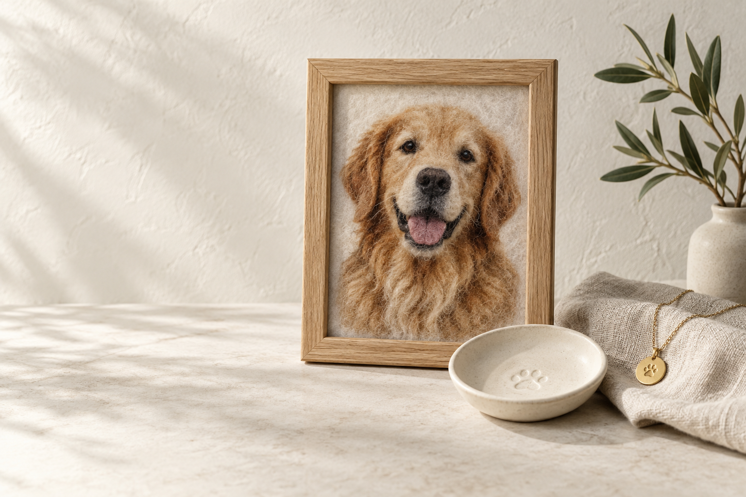 A collection of keepsakes in natural materials
